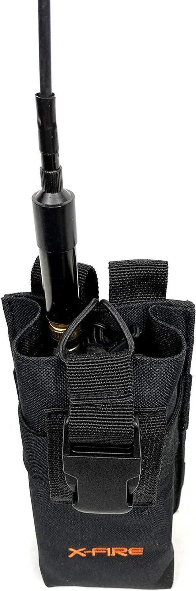 Alt view image 2 of 7 - X-FIRE® Tall Washable Nylon MOLLE Pouch or Duty Belt Portable Radio Holder