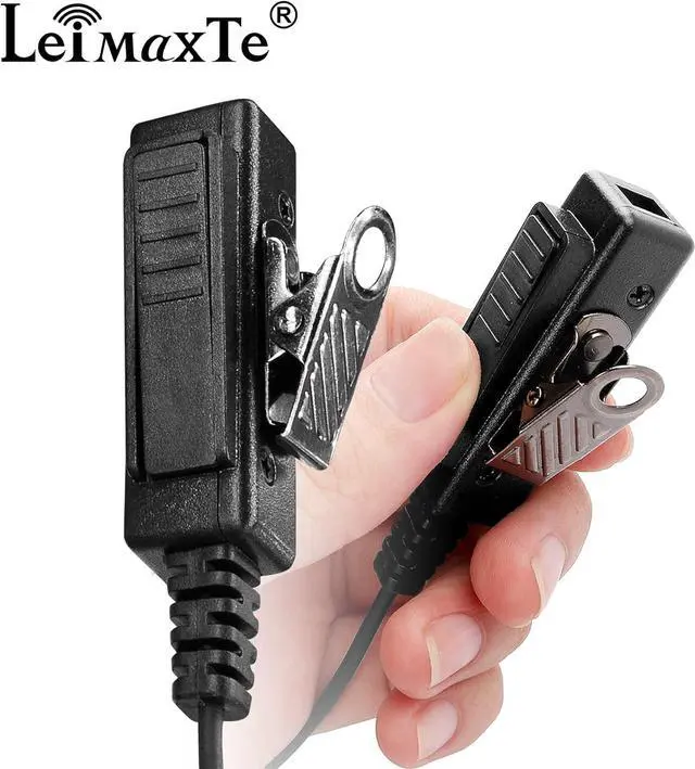 Alt view image 5 of 7 - LEIMAXTE RDM2070D Earpiece for Motorola,Compatible CLS1110 CLS1410 CP185 CP200D RDU4100 2 Way Radio Headset with Mic PTT 2 Pin FBI Security Acoustic Tube Surveillance e Walkie Talkie Headphone