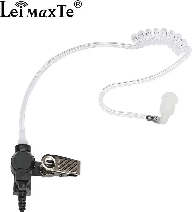 Alt view image 4 of 7 - LEIMAXTE RDM2070D Earpiece for Motorola,Compatible CLS1110 CLS1410 CP185 CP200D RDU4100 2 Way Radio Headset with Mic PTT 2 Pin FBI Security Acoustic Tube Surveillance e Walkie Talkie Headphone