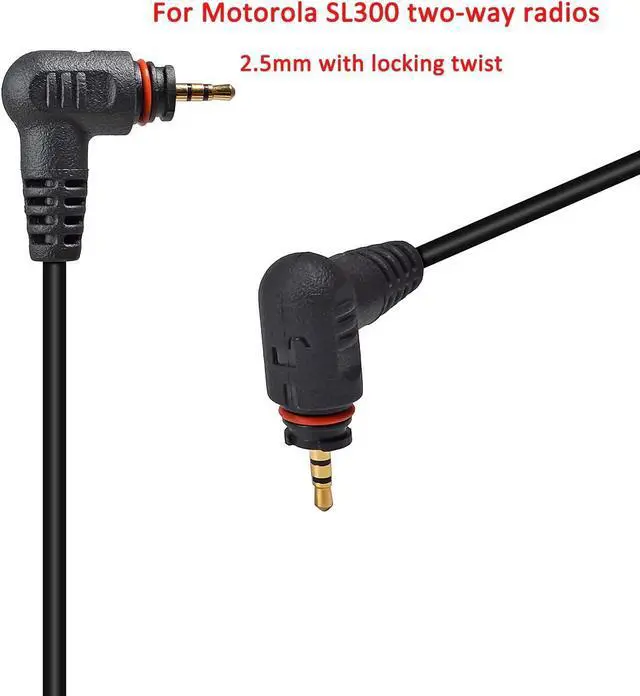 Alt view image 2 of 7 - HYS 1-Wire Radio Earpiece for Motorola Single Pin SL300 SL7550 SL7580 SL7590 SL4000 SL3500e SL1K SL1M, Surveillance 2 Way Radio Earpiece with Mic/PTT, W/A Pair Medium Silicon Earmold