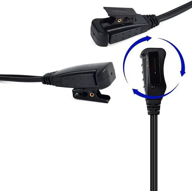 Alt view image 4 of 7 - HYS 1-Wire Radio Earpiece for Motorola Single Pin SL300 SL7550 SL7580 SL7590 SL4000 SL3500e SL1K SL1M, Surveillance 2 Way Radio Earpiece with Mic/PTT, W/A Pair Medium Silicon Earmold