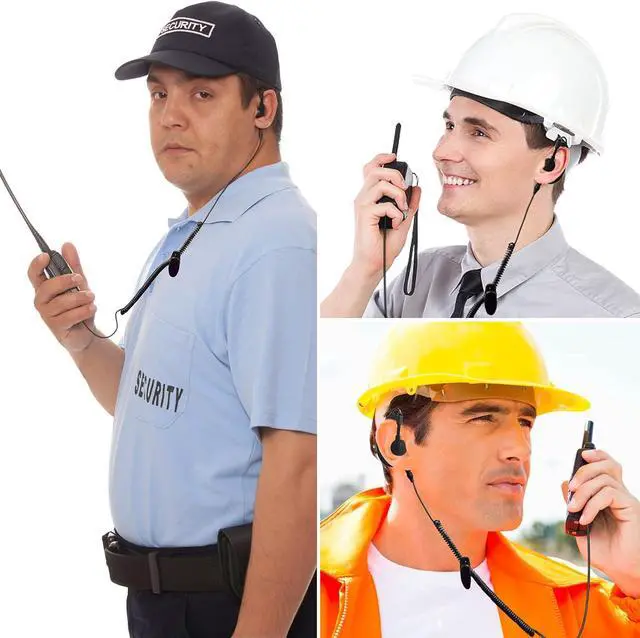 Alt view image 2 of 5 - UAYESOK 3.5mm Police Receive/Listen Only Earpiece G Shape Soft Ear Hook Surveillance Headset for Two Way Radio, Radio Speaker Mic