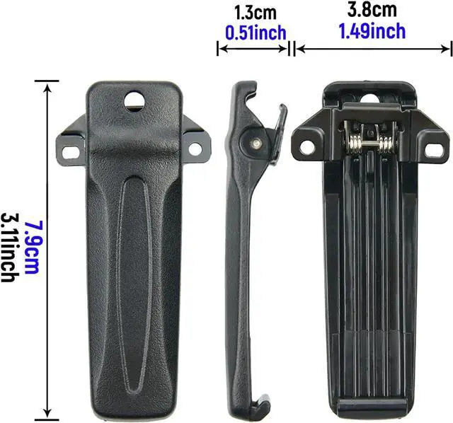Alt view image 2 of 5 - MINGYINIGE 4 Pack KBH-10 Belt Clip Compatible for Kenwood TK-270G TK-272G TK-2100 TK-2118 TK-3206 TK-3207 TK-280 TK-290 TK-2302 Radio