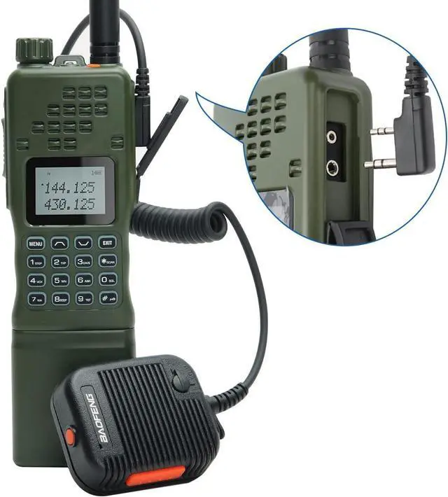 Alt view image 4 of 7 - Baofeng Walkie Talkie Handheld Military Grade AR-152 Volume Adjustable Speaker Mic, Shoulder Microphone for BaoFeng AR-152 UV-5R BF-F8HP UV-S9 Plus UV-82HP BF-888S Two Way Radio Popular Accessories