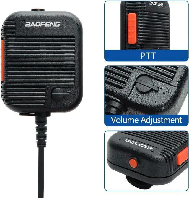 Alt view image 2 of 7 - Baofeng Walkie Talkie Handheld Military Grade AR-152 Volume Adjustable Speaker Mic, Shoulder Microphone for BaoFeng AR-152 UV-5R BF-F8HP UV-S9 Plus UV-82HP BF-888S Two Way Radio Popular Accessories