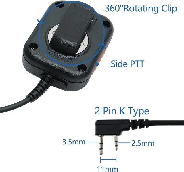 Alt view image 6 of 7 - Baofeng Walkie Talkie Handheld Military Grade AR-152 Volume Adjustable Speaker Mic, Shoulder Microphone for BaoFeng AR-152 UV-5R BF-F8HP UV-S9 Plus UV-82HP BF-888S Two Way Radio Popular Accessories