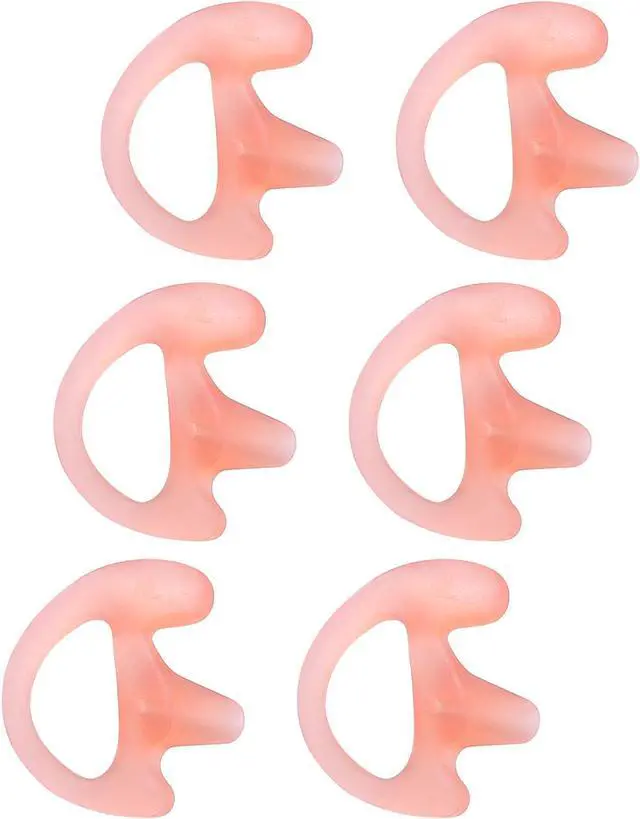 Main image of Earmold for Right Ear, Large Size, Ear Mold for Two Way Radio Acoustic Tube Earpiece/Coil Tube Headset, Silicone Earmould Insert, Compatible for Motorola Vertex Kenwood Baofeng Earpieces, 6 Pack