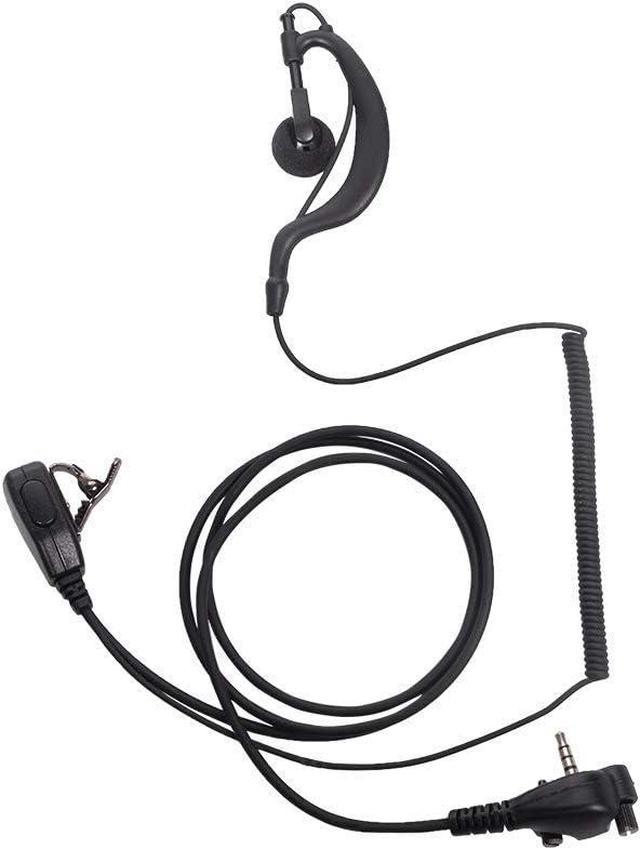 Caroo VX-261 Earpiece G Shape Headset with PTT Mic for Motorola