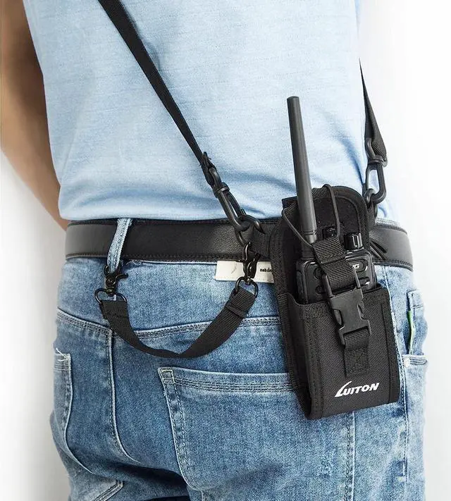 Alt view image 2 of 7 - Radio Holster Radio Strap Firefighter EMS EMT Bundle Set Includes Anti-Sway Strap for Radio Strap,Radio Holder,Shoulder Strap Fits for Two-Way Ham Walkie Talkie Radio Scanner