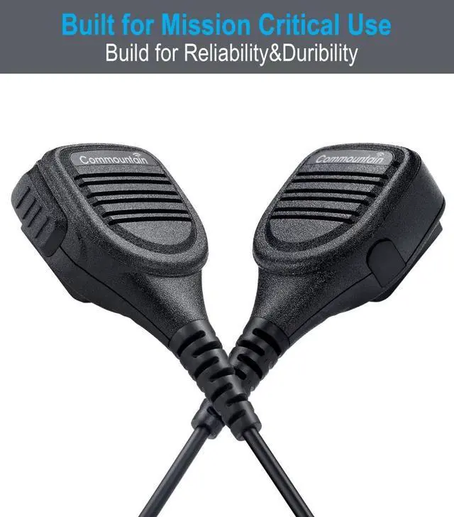 Alt view image 6 of 6 - commountain Heavy Speaker Mic Compatible with Baofeng Radios BF-F8HP BF-F9 UV-82 UV-82HP UV-82C UV-5R UV-5R5 UV-5RA UV-5RE UV-5X3 and Kenwood BTECH Retevis TYT Radios, Shoulder Microphone-5 Pack