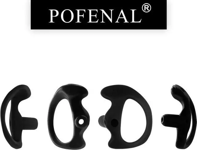 Alt view image 4 of 7 - POFENAL Universal Replacement Insert Silicone Soft Earmold for Baofeng Motorola Kenwood Retevis Midland Two Way Radios Headset (Black, 8 Pair, Large_2 Pair; Medium_4 Pair; Small_ 2 Pair)