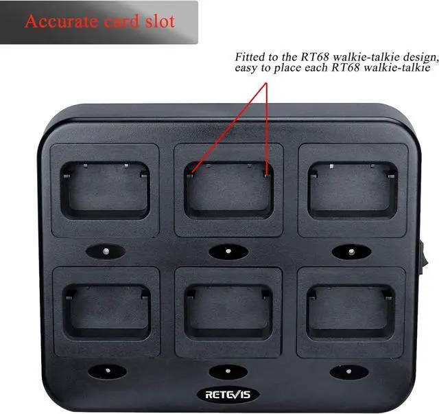 Alt view image 5 of 7 - Retevis RT68 NR10 Six-Way Charger, Multi Unit Rapid Charger for Retevis RT68 NR10 Walkie Talkie and Battery (1 Pack)
