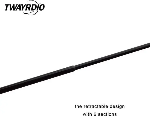 Alt view image 4 of 5 - TWAYRDIO Dual Band VHF UHF Ham Radio Telescopic Antenna SMA Male 42 inch Retractable Replacement Long Antenna for Walkie Talkie Yaesu Vertex VX-3R VX-132 WOUNXUN KG-UV8D TYT Radios