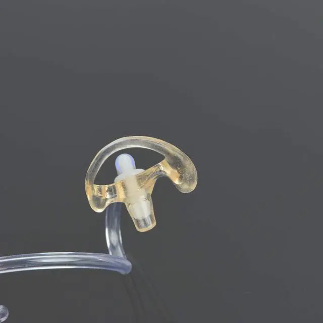 Alt view image 3 of 4 - HYS Silicon Earmold Ear pier Replacement Earmold Earbud Earplug for Motorola Kenwood Two-Way Radio Law Enforcement Earpiece Air Acoustic Coil Tube Audio Kits
