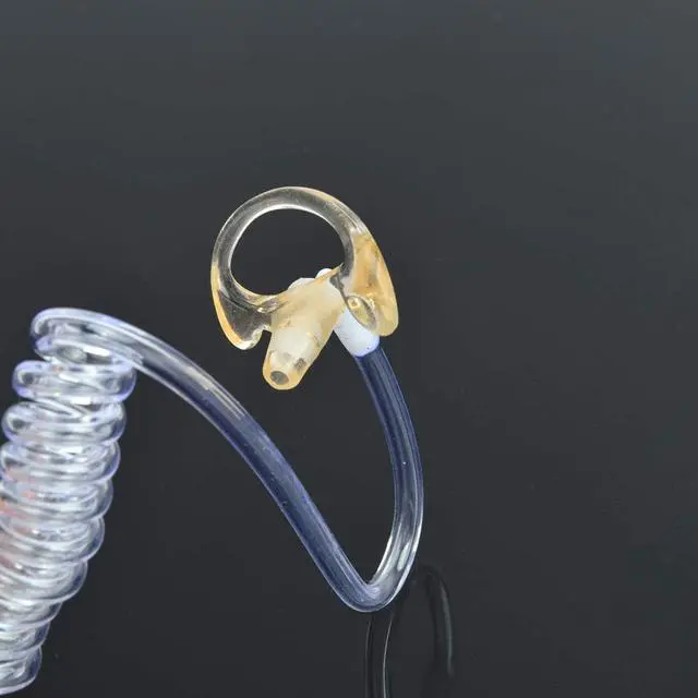 Alt view image 2 of 4 - HYS Silicon Earmold Ear pier Replacement Earmold Earbud Earplug for Motorola Kenwood Two-Way Radio Law Enforcement Earpiece Air Acoustic Coil Tube Audio Kits