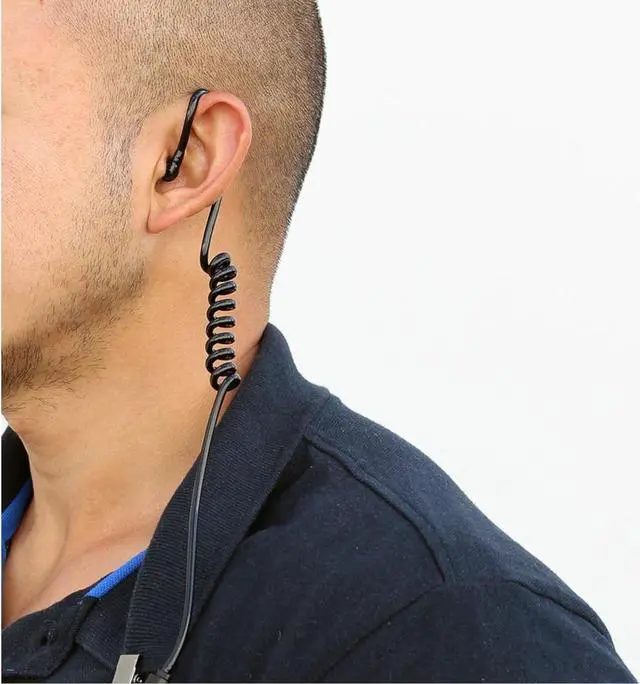 Alt view image 2 of 5 - MaximalPower Twist On Replacement Black Coiled Acoustic Tube for Two-Way Radio Surveillance and Listen Only Earpiece (5 Pack)