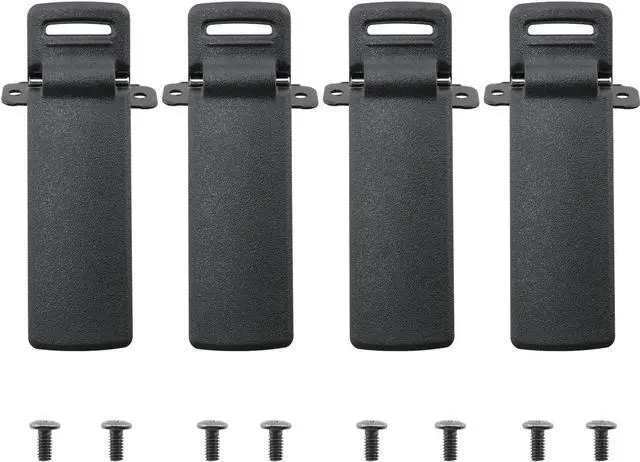 Main image of ITROLLE Walkie Talkie Back Clip 4PCS Black Radio Belt Clips for Baofeng UV-5R UV-5RA UV-5RB UV-5RC 5RD 5RE 5RE Two Way Radio Accessories