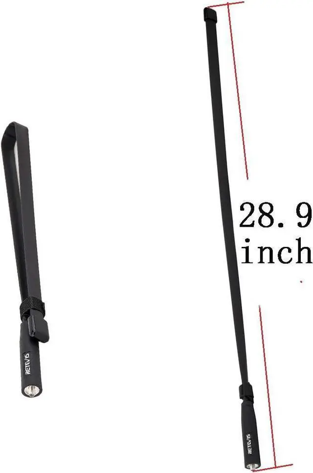 Alt view image 2 of 7 - Retevis Ham Radio Antenna,Foldable Tactical Antenna Compatible with Baofeng UV-5R BF-F8HP Retevis RT29 RT-5R Ailunce HD1 Walkie Talkie,29inch Dual Band VHF UHF SMA-F Two Way Radio Antenna(1 Pack)