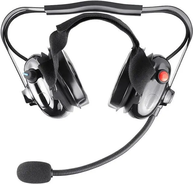 Alt view image 6 of 6 - Two Way Radio Headset with Noise Cancelling Microphone, Volume Control Knob, Push to Talk, 3.5mm Input Jack Behind The Head Style Racing Headset