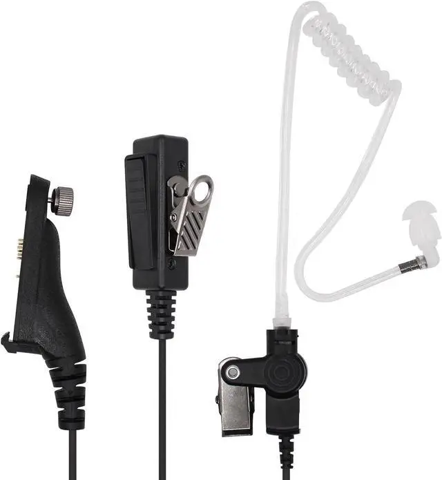 Alt view image 2 of 7 - APX 6000 XPR7550e radio Earpiece with mic, 2-Wire Surveillance Headset with PTT Mic Compatible for Motorola APX6000 APX7000 APX8000 XPR6350 XPR6550 XPR7350 XPR7550 DP4600e DP4800e walkie Talkies 2Pack