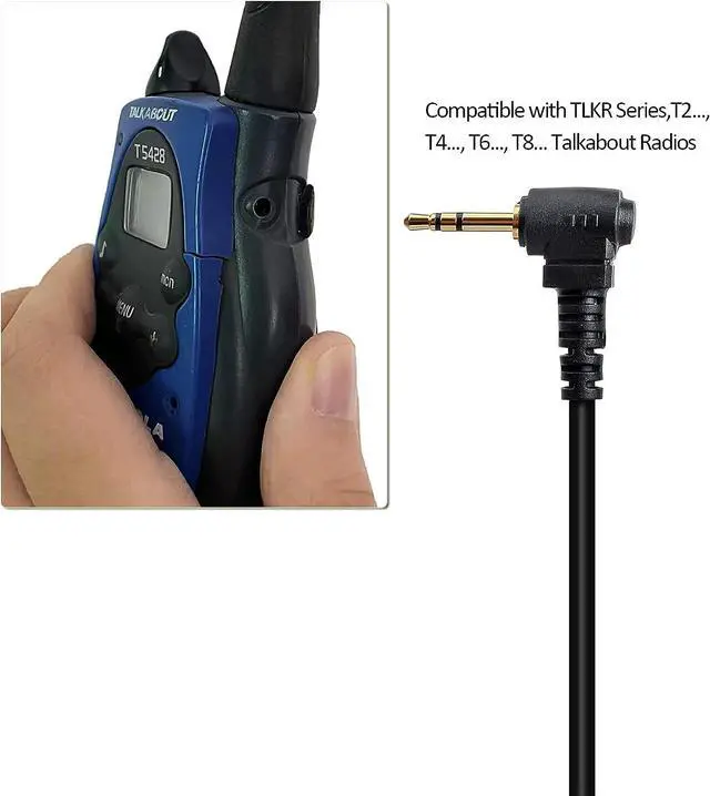 Alt view image 4 of 6 - HYS Surveillance Headset, Walkie Talkie Tactical Law Enforcement Earpiece with PTT Mic for Motorola Talkabout T200TP T260 T472 T460 T465 T600 T605 T800 MH230R Two-Way Radios