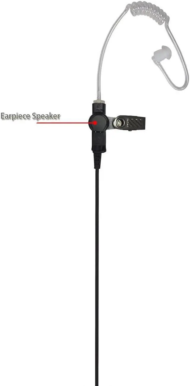 Alt view image 2 of 5 - MONICONA Air Tube Earpiece Surveillance Kit Earphone Headset PTT Mic for Motorola EVX-S24 Yaese VX-6R FT-270R Icom IC-4300L IC-M25 Standard Horizon HX320 HX210 HX40 HX890 Two Way Radio
