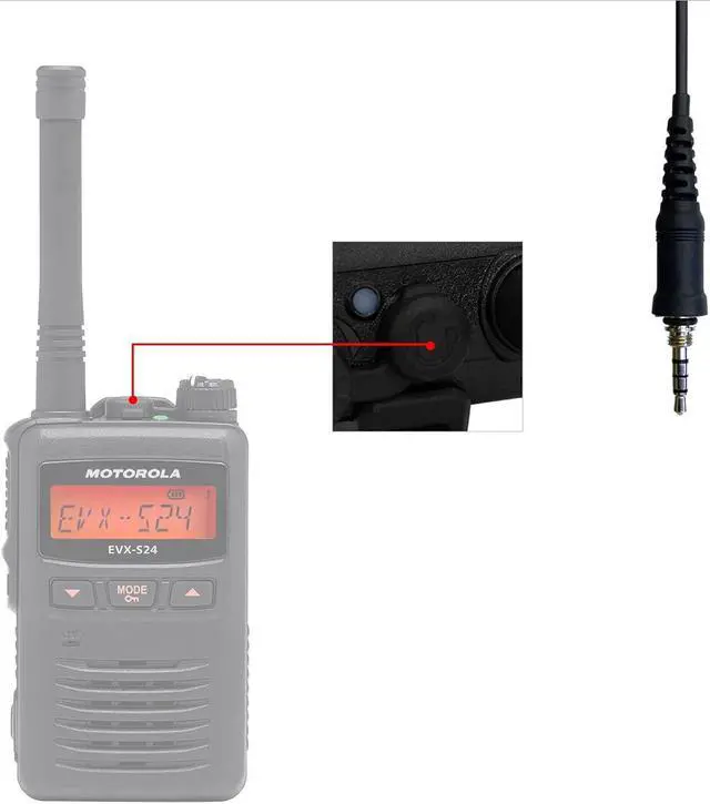 Alt view image 4 of 5 - MONICONA Air Tube Earpiece Surveillance Kit Earphone Headset PTT Mic for Motorola EVX-S24 Yaese VX-6R FT-270R Icom IC-4300L IC-M25 Standard Horizon HX320 HX210 HX40 HX890 Two Way Radio