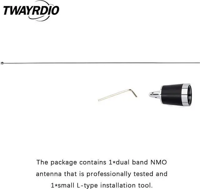 Alt view image 6 of 7 - TWAYRDIO NMO Dual Band Antenna, 144MHz VHF and 430MHz UHF Two Way Antenna for Motorola Kenwood Icom Vertex Blackbox HYT Hytera Mobile Radios, Requires NMO Mount
