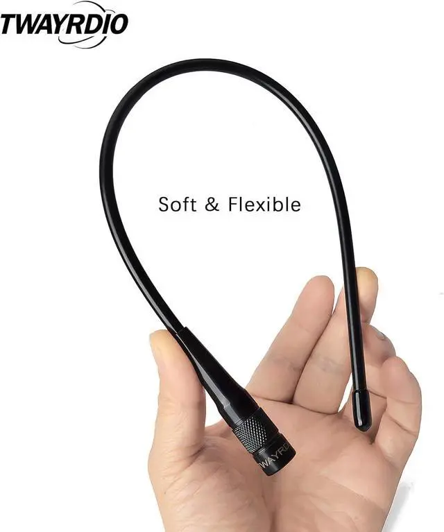 Alt view image 3 of 6 - Dual Band SMA Male 144/430mhz Flexible Whip Handheld Antenna Soft for Ham Two Way Radio for YAESU VERTAX VX-3R VX-5R PUXING WouXun Walkie Talkie 2pcs