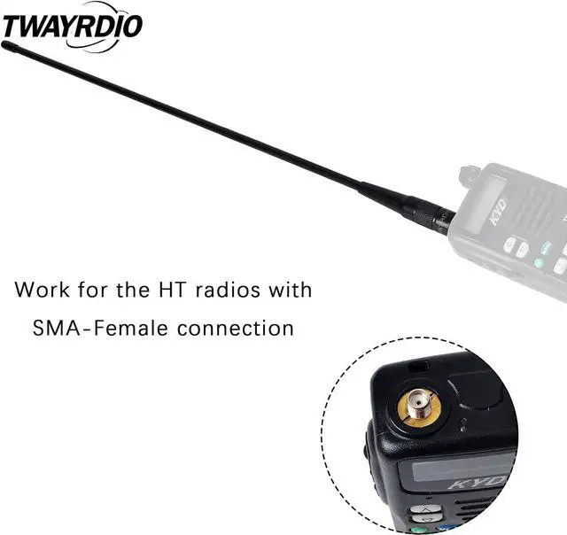 Alt view image 6 of 6 - Dual Band SMA Male 144/430mhz Flexible Whip Handheld Antenna Soft for Ham Two Way Radio for YAESU VERTAX VX-3R VX-5R PUXING WouXun Walkie Talkie 2pcs
