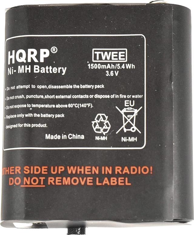 HQRP 1500mAh Two Rechargeable Batteries Compatible with Motorola T5709,  T5710, T5720, T5820, T5920, T5950, T6530, T6550, T8510 Two-Way Radio 