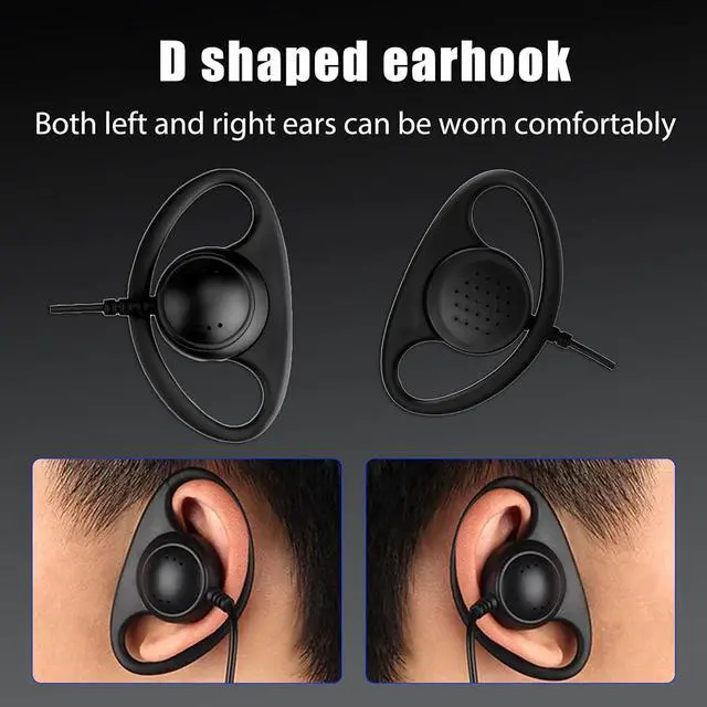 Alt view image 3 of 7 - Retevis Clear Earhook Ear Pieces for Walkie Talkie 2 Pin, Coil Tube, Compatible RT22 RT21 H-777 RT68 H-777S RT22S RT15 RB29 Two Way Radios, 2 Way Radio Earpiece with Mic(10 Pack)
