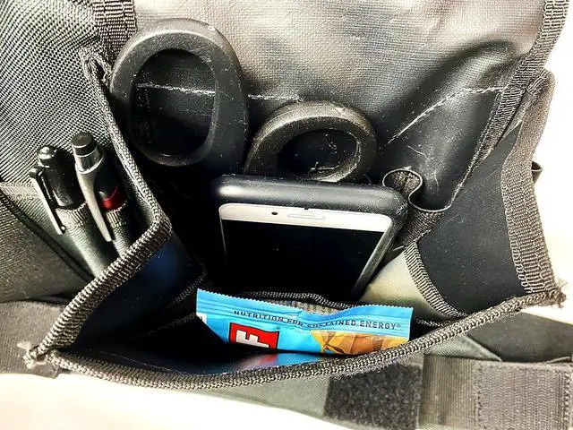 Alt view image 4 of 5 - Single Radio Chest Rig Harness w/Tool Pockets and 3m Reflective