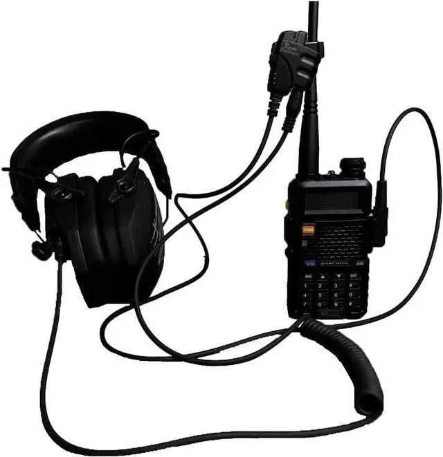 Alt view image 3 of 5 - Baofeng UV5R Cable to Connect Electronic Earmuffs and Headphones with Kenwood K1 radios - Ham Radio GMRS