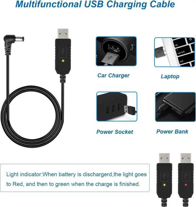Alt view image 4 of 6 - Li-ion Battery Desktop Charger for Baofeng UV-5R UV-5RA UV-5RB UV-5RC UV-5RD UV-5RE UV-5RePlus TYT TH-F8 Two Way Radio with USB Cable