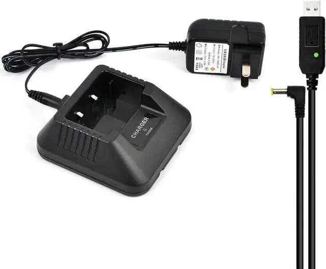 Main image of Li-ion Battery Desktop Charger for Baofeng UV-5R UV-5RA UV-5RB UV-5RC UV-5RD UV-5RE UV-5RePlus TYT TH-F8 Two Way Radio with USB Cable