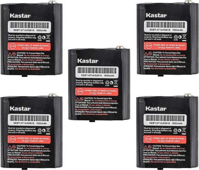 Main image of Kastar 5Pack Battery Replacement for Em1000 Talkabout Radios and Motorola M53615 KEBT-071-A KEBT-071-B KEBT-071-C KEBT-071-D T4800 T4900 T5000 T5320 T5400 T5500 MJ270R MS350R MT350R MC220R MR355 T4800