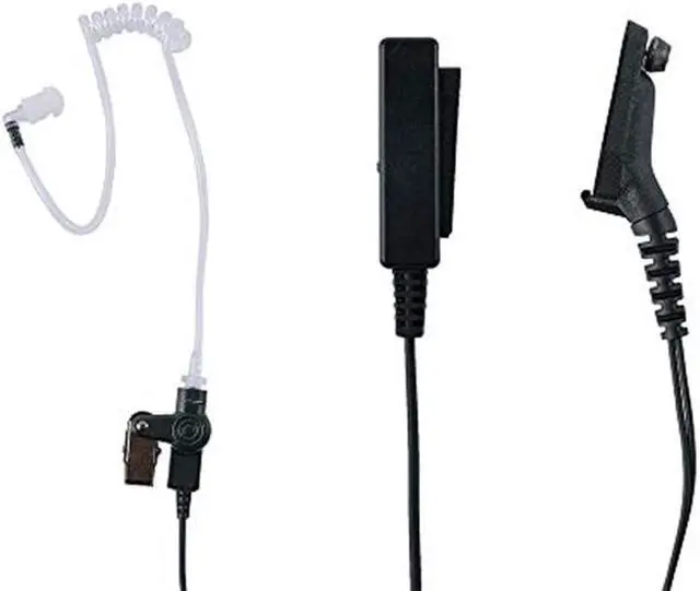 Alt view image 3 of 7 - Caroo XPR 7550e Earpiece for Motorola 5 Pack, 2 Wire Headset with One Pair Medium Earmolds for Motorola APX6000 XPR6350 7350 7350e 7580 7580e 2 Way Radio Walkie Talkie