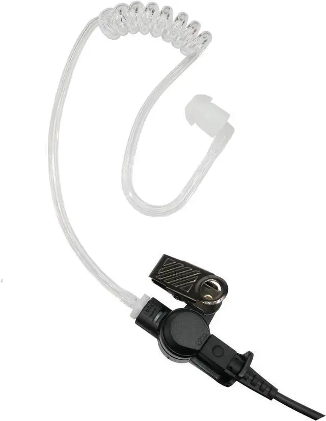 Alt view image 2 of 7 - Reyinl 3.5mm Receiver/Listen Only Surveillance Headset with Clear Coil Tube for Two Way Radios-Pair