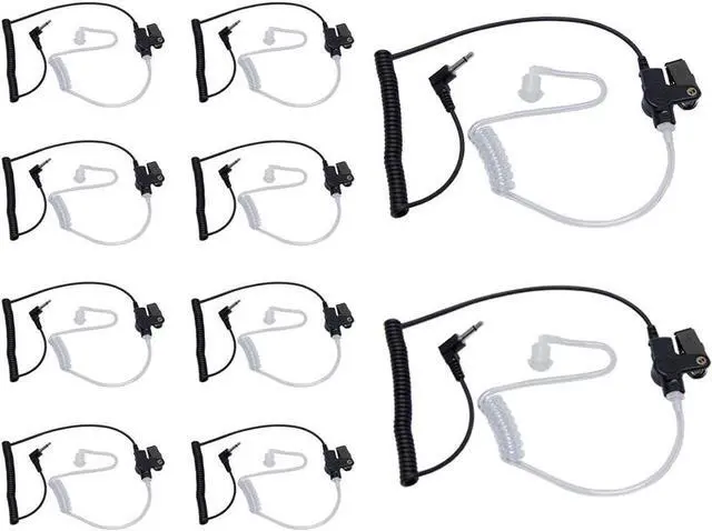 Main image of Maximalpower 3.5mm Surveillance Plug Coil Tube Earbud Audio Kit for Two-Way Radios RH617-1 N x 10 Pack