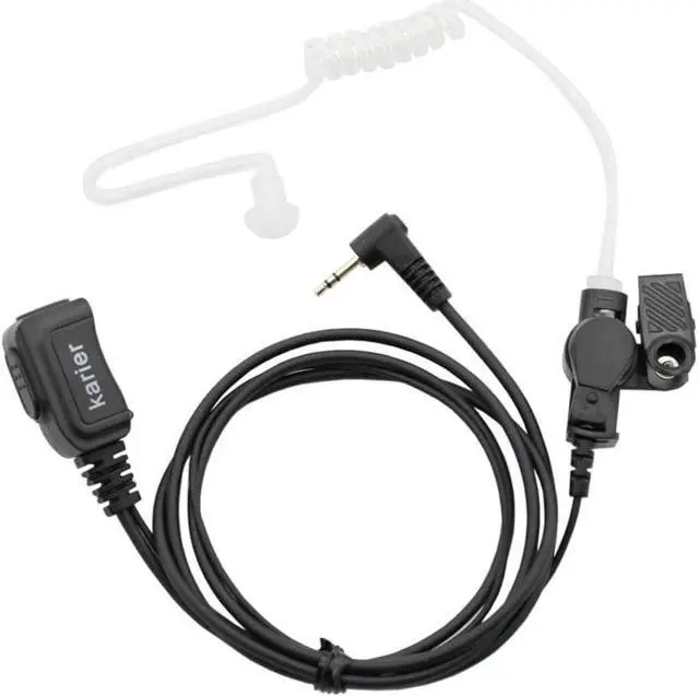 Alt view image 5 of 6 - Karier 1 Pin Walkie Talkie Headset Earpiece with PTT Mic and Transparent Acoustic Tube for Motorola MD200TPR MH230R MR350R MS350R MT350R MG160A MH230TPR Two Way Radios (2 Pack)
