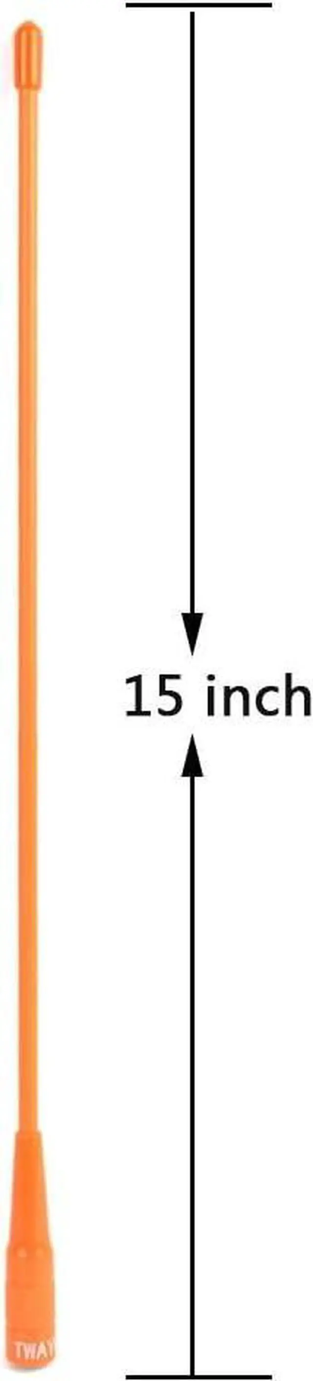 Alt view image 2 of 6 - TWAYRDIO SMA Male 15inches Walkie Talkie Antenna for YAESU VX150 VX6R FT50 FT60 FT70D FT3DR FT5DR, 144/430MHz Orange Soft Whip Handheld Radio Antenna for ICOM TYT UV380 UV8000E WOUXUN KG-UV8D KG-UV9D