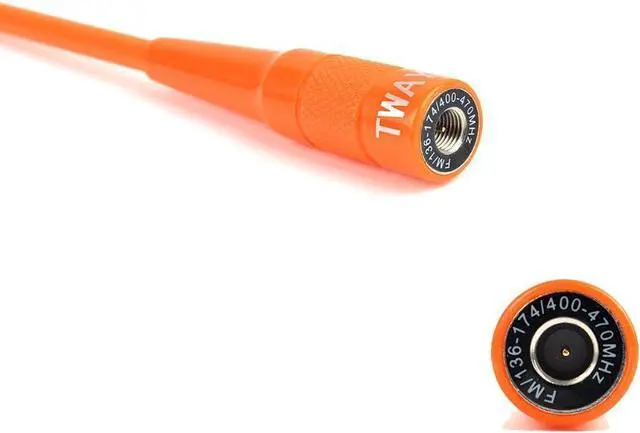 Alt view image 3 of 6 - TWAYRDIO SMA Male 15inches Walkie Talkie Antenna for YAESU VX150 VX6R FT50 FT60 FT70D FT3DR FT5DR, 144/430MHz Orange Soft Whip Handheld Radio Antenna for ICOM TYT UV380 UV8000E WOUXUN KG-UV8D KG-UV9D