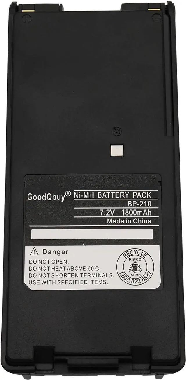 Alt view image 7 of 7 - GoodQbuy 1800mAh Replacement Two-Way Radio Battery Packs BP-209 BP-210 BP-222 BP-209N BP-210N BP-222N Compatible with ICOM Radios C-A6 IC-A24 IC-F30GT IC-F30GS IC-F40GT IC-F40GS IC-F3GT IC-F3GS IC-V8