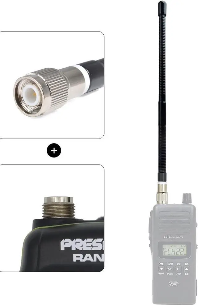 Alt view image 5 of 7 - UAYESOK 27MHZ Rubber TNC CB Antenna for President Randy, Randy II FCC Handheld Cb Radio, Flexible Soft Whip CB Antenna