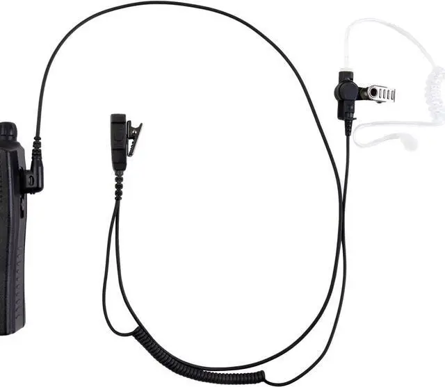 Alt view image 5 of 7 - DLECNFUN Earpieces for Walkie Talkies with Mic 2 Pin 2.5mm+3.5mm Acoustic Tube Headset and PPT Compatible with Motorola Two Way Radio Earpiece Coil