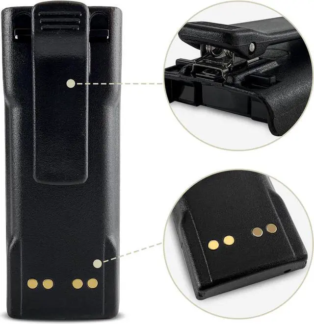Alt view image 2 of 7 - JINTION Battery Compatible with Motorola MT2000 MTS2000 NTN7143 NTN7143A NTN7144 NTN7143B Digital Portable Two-Way Radio NiMHh 7.2V 1800mAh