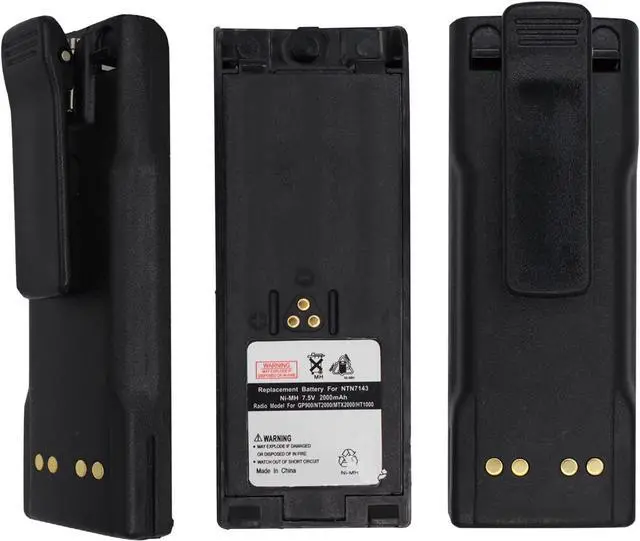 Alt view image 6 of 7 - JINTION Battery Compatible with Motorola MT2000 MTS2000 NTN7143 NTN7143A NTN7144 NTN7143B Digital Portable Two-Way Radio NiMHh 7.2V 1800mAh