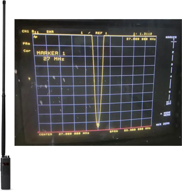 Alt view image 3 of 7 - HYS 27Mhz Hand Held CB Radio BNC Antenna for Cobra HH50WXST HHRT50 Midland 75-822 75-785 Uniden PRO401HH PRO501HH Portable Handheld CB-Way Radio