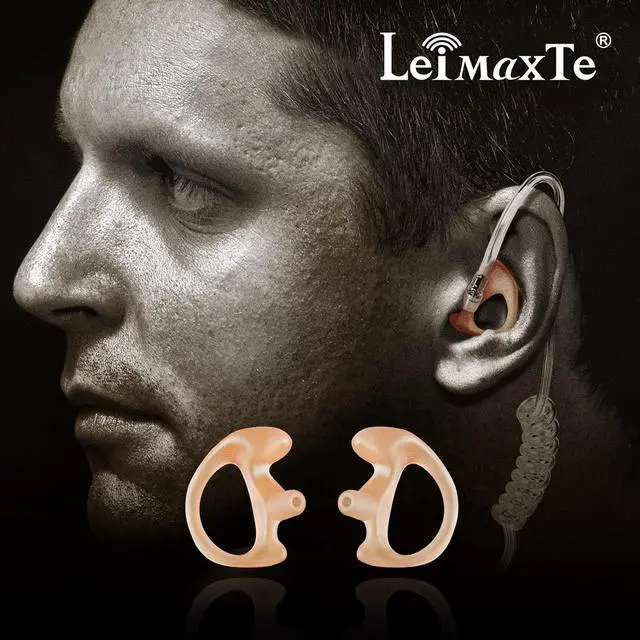 Alt view image 5 of 5 - LEIMAXTE Earmold Earbud for Acoustic Tube Earpiece Motorola Kenwood Two-Way Radio Acoustic Coil Tube Audio Kits Pink2 Pairs-Medium
